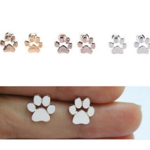Pawprint Post Earrings - Picture 3 of 8